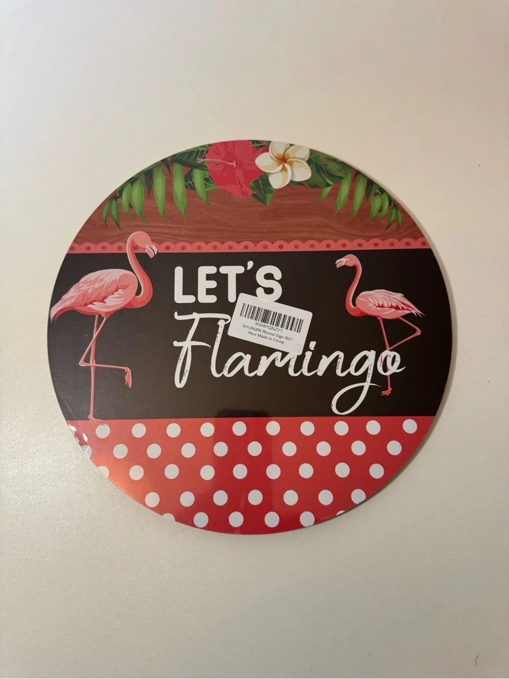 Let's Flamingo Party Sign - Pink Flamingo Wall Decor
